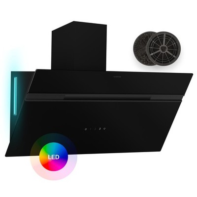 Klarstein Dunstabzugshaube 90cm Wandhaube 615m³/h LED Touch Abluft/Umluftbetrieb