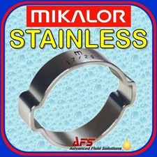 MIKALOR Stainless Steel 2 Ear O Clip Fuel Air Hose Pipe Clamp