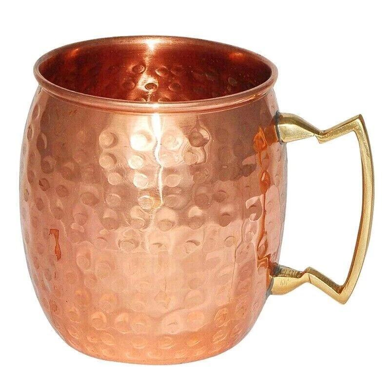 Copper Handmade Mug Ayurveda Health Yoga Whiter Glass Cup Drinking Mug 6Pcs - Image 3 of 4