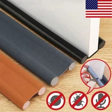 Door Draft Excluder Bottom Seal Strip Guard Sealer Stopper Wind Sweep Blockers