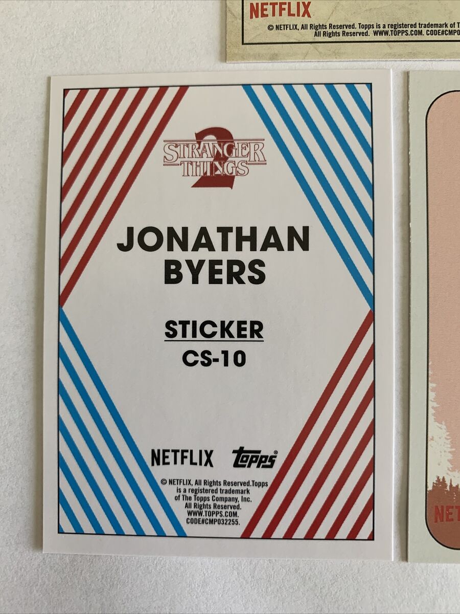 STRANGER THINGS Character Card & Stickers WILL BYERS ST-7, 7 of 20 & 7 of 10