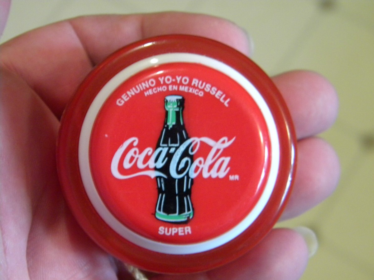 Coca-Cola Russell Yo-Yo ストリング付き VINTAGE RUSSELL SUPER COCA-COLA YOYO MEXICO GENUINE