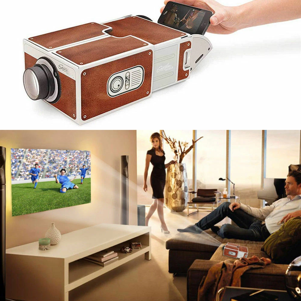 DIY Intelligent Video Projecteur Téléphone Projecteur Smartphone Projecteur  Mobile Home Cinéma Projecteur Jouets