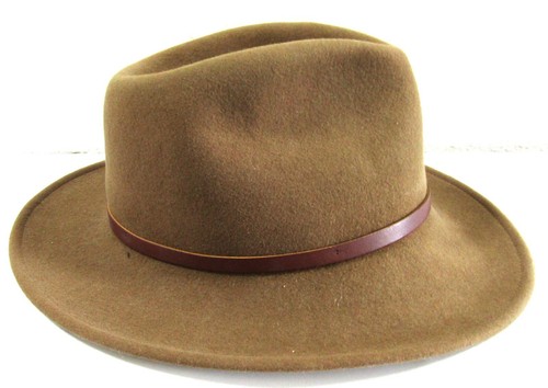 Pendelton USA Made 100% Virgin Wool Fedora Leather Band Brown WPL 5923 LG - Picture 3 of 6