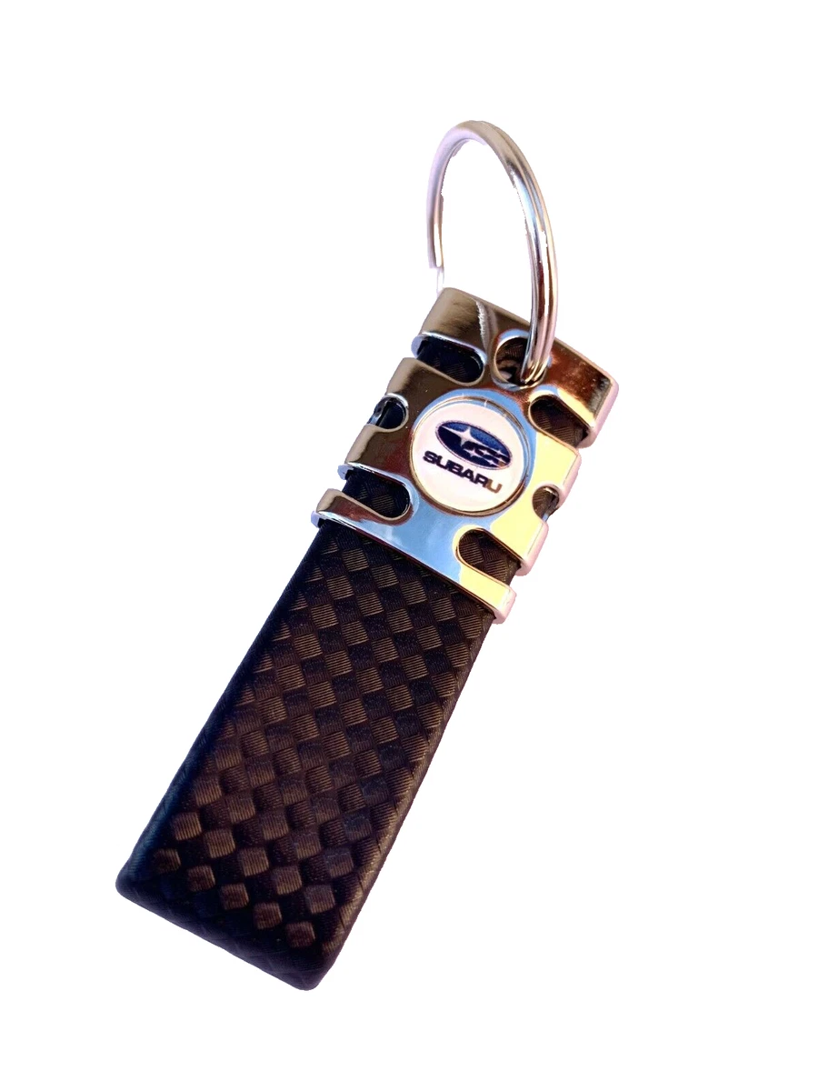 Custodia in pelle per portachiavi compatibile con Subaru Keyless Telecomando Forester Impreza Outback WRX BRZ Legacy e XV Crosstrek, ecc. (A-Brown