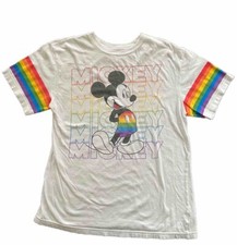 Disney Mickey Mouse Pride Rainbow T Shirt Magic Kingdom Great Condition Tee Sz S
