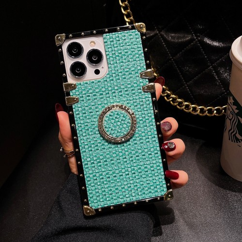 Woven Case Ring Holder Shockproof Cover Hot Fashion Women Girl For Various Phone - Picture 9 of 15