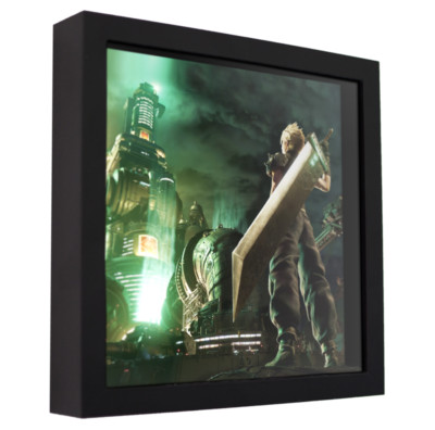 Final Fantasy VII (Cloud) - 3D Shadow Box Frame (9'' x 9'')  Gaming Art