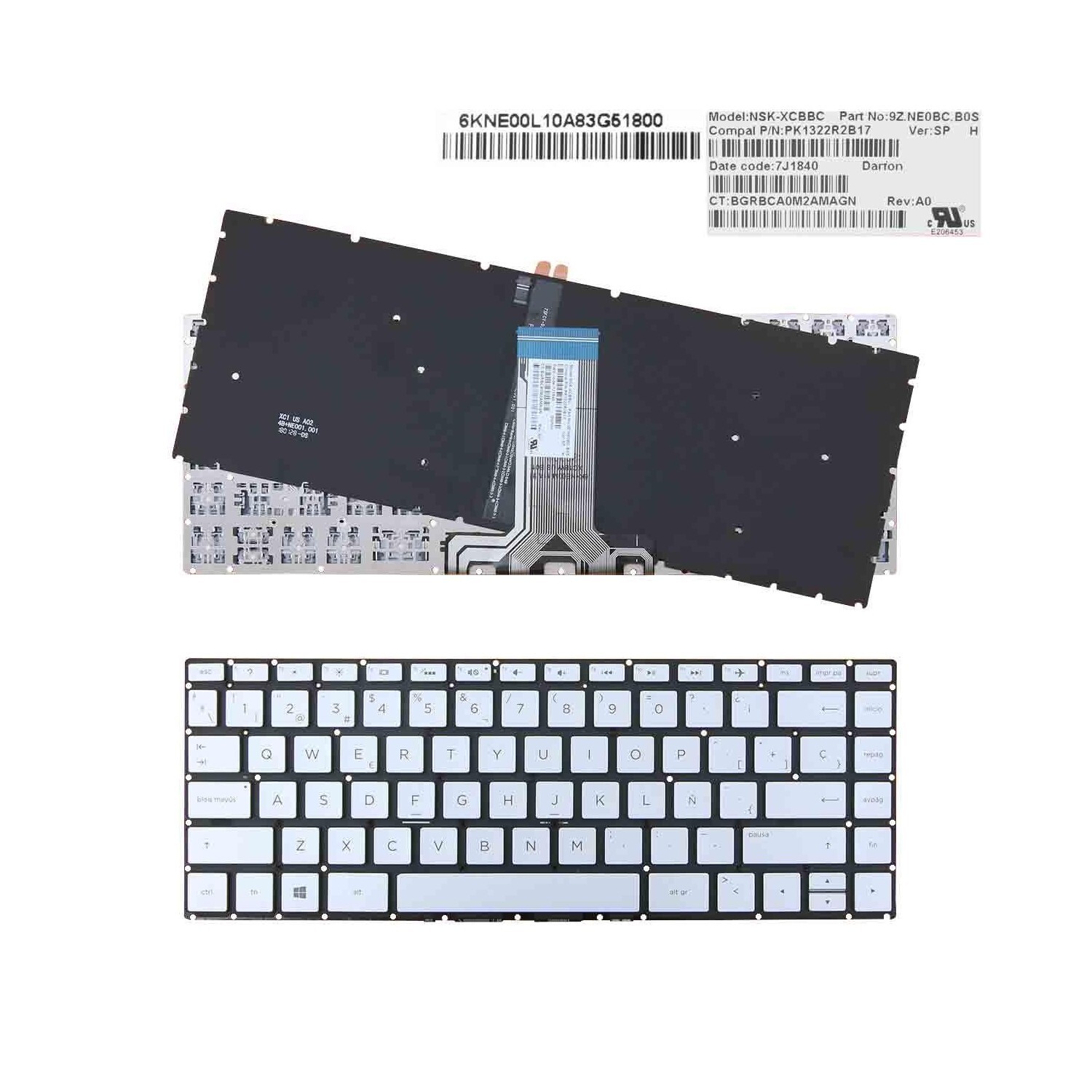 Tastiera Retroilluminato Per Portatile Pavilion 14-BS 14-BS000 14-BS100 14-BS50