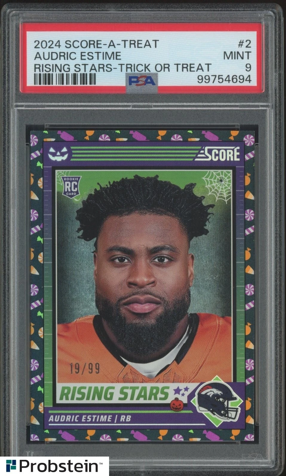 Audric Estime Panini Score-A-Treat Rising Stars #2 Trick or Treat