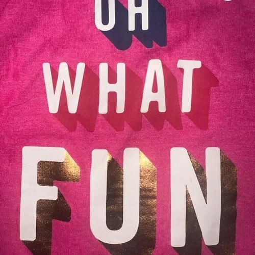 Gymboree Girls Pink Oh What Fun Graphic Sweatshirt Metallic Small NWT - Picture 2 of 7