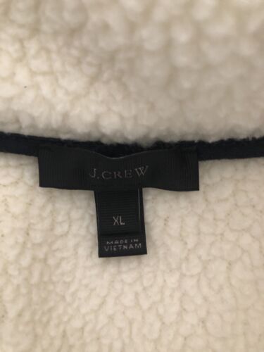 J Crew Women's Sherpa Fleece Half-Zip Pullover Jacket X / Large Teddy Ivory - Picture 2 of 17