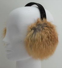 Red Fox Fur Earmuffs Real New