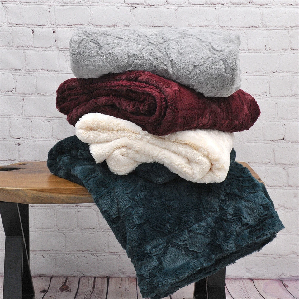 Матовый искусственный мех Ashley плед с шерпа подкладка очень мягкий пушистый уютный - Изображение 2 из 4