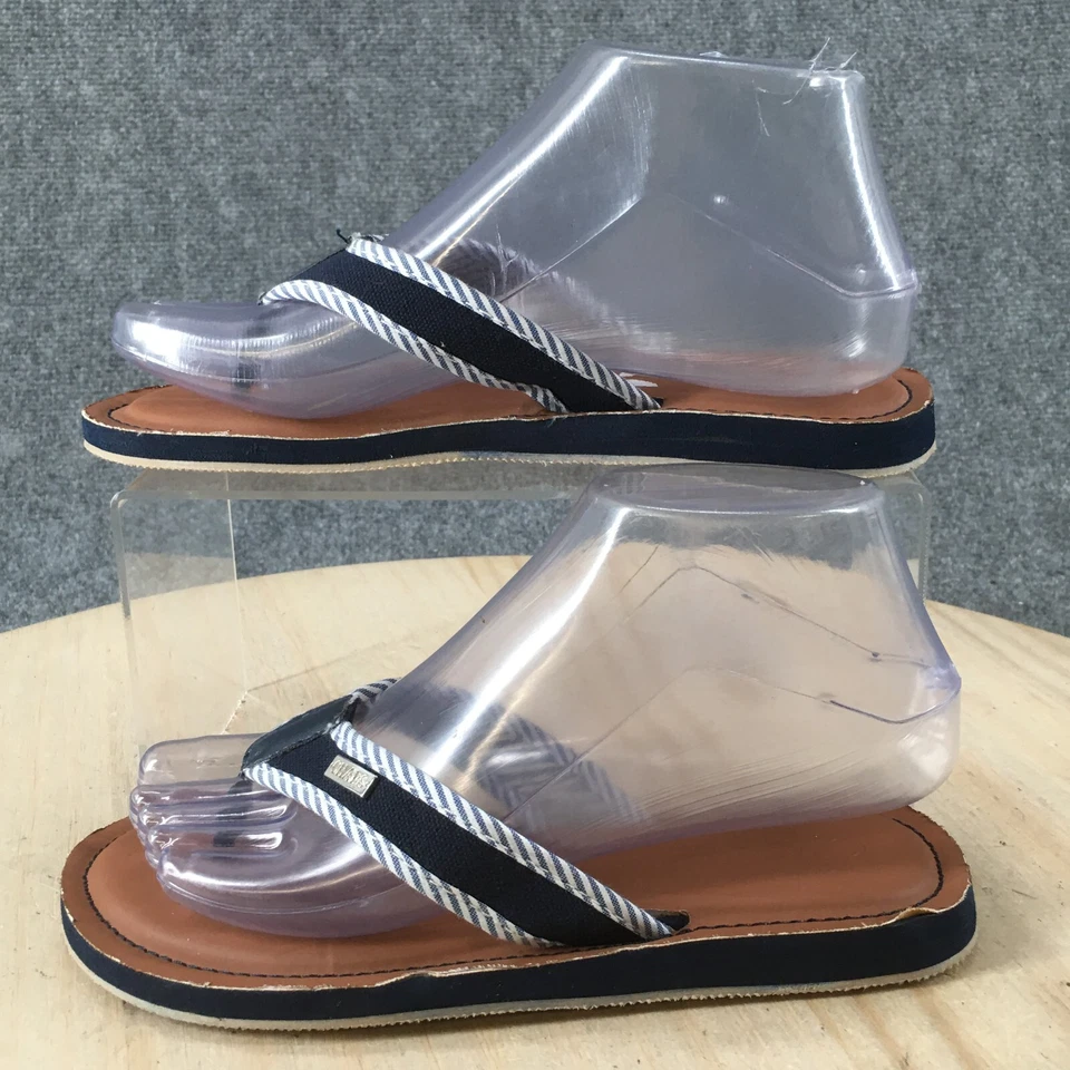 Босоножки Chaps женские 5-6 повседневные шлепанцы тапочки темно-синяя ткань - Изображение 2 из 4