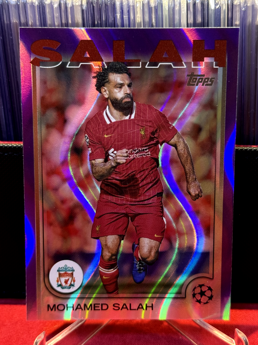 Mohamed Salah 2024-25 Topps UEFA Purple Flowfractor Liverpool