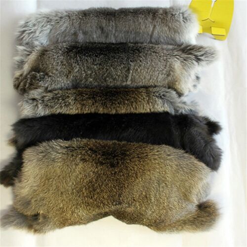 5PCS Natural Rabbit Skin Pelt Fur Hides Leather Tanned Craft Skin Bunny Leather - Picture 1 of 12