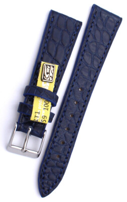18mm /14 XS flach echt blau ALLIGATOR Germany Louisiana Uhrenband Damen 107X66mm