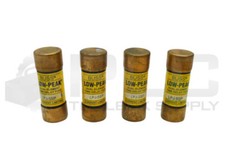 LOT OF 4 BUSSMANN LPJ-5SP LOW PEAK FUSE 5A 600VAC