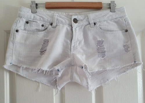Ladies size 11 Grey Ripped Denim Shorts 
