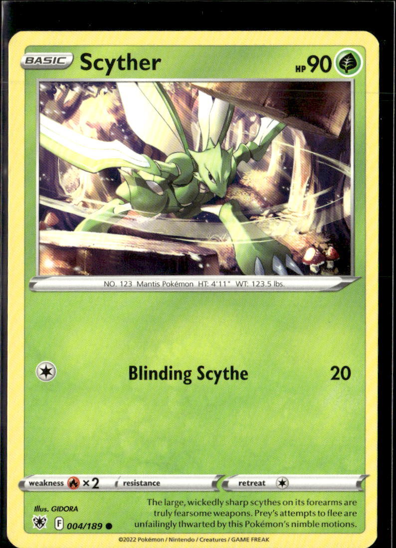 Pokemon Scyther 004/189 Astral Radiance Non Holo Common  5 Card Lot