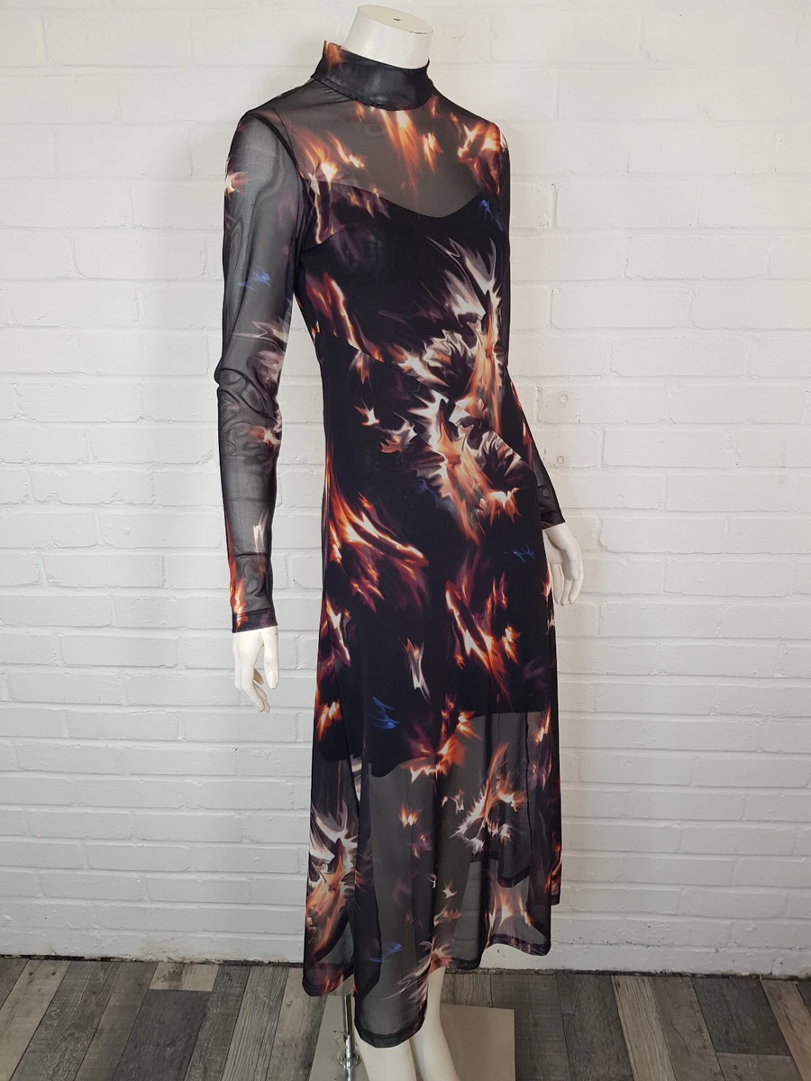 Flame mesh dress cheap