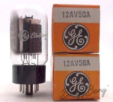 2 General Electric 12AV5GA Beam Power Pentode Television Valve- BangyBang Tubes