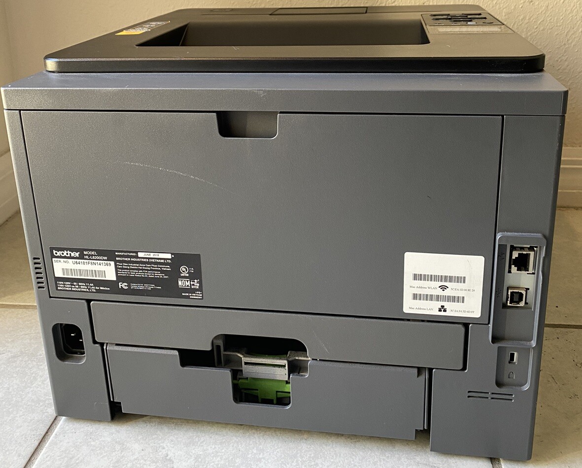 Brother HLL6200DW Wireless Network Mono Laser Printer. No Toner 12502641803 eBay