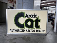 Vintage Double Sided Light Up Arctic Cat Sign 