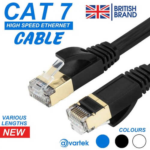 CAT5E CAT6 CAT7 KABEL RJ45 ETHERNET NETZWERK PATCH BLEI GOLD SSTP ABGESCHIRMTES SET - Bild 1 von 10