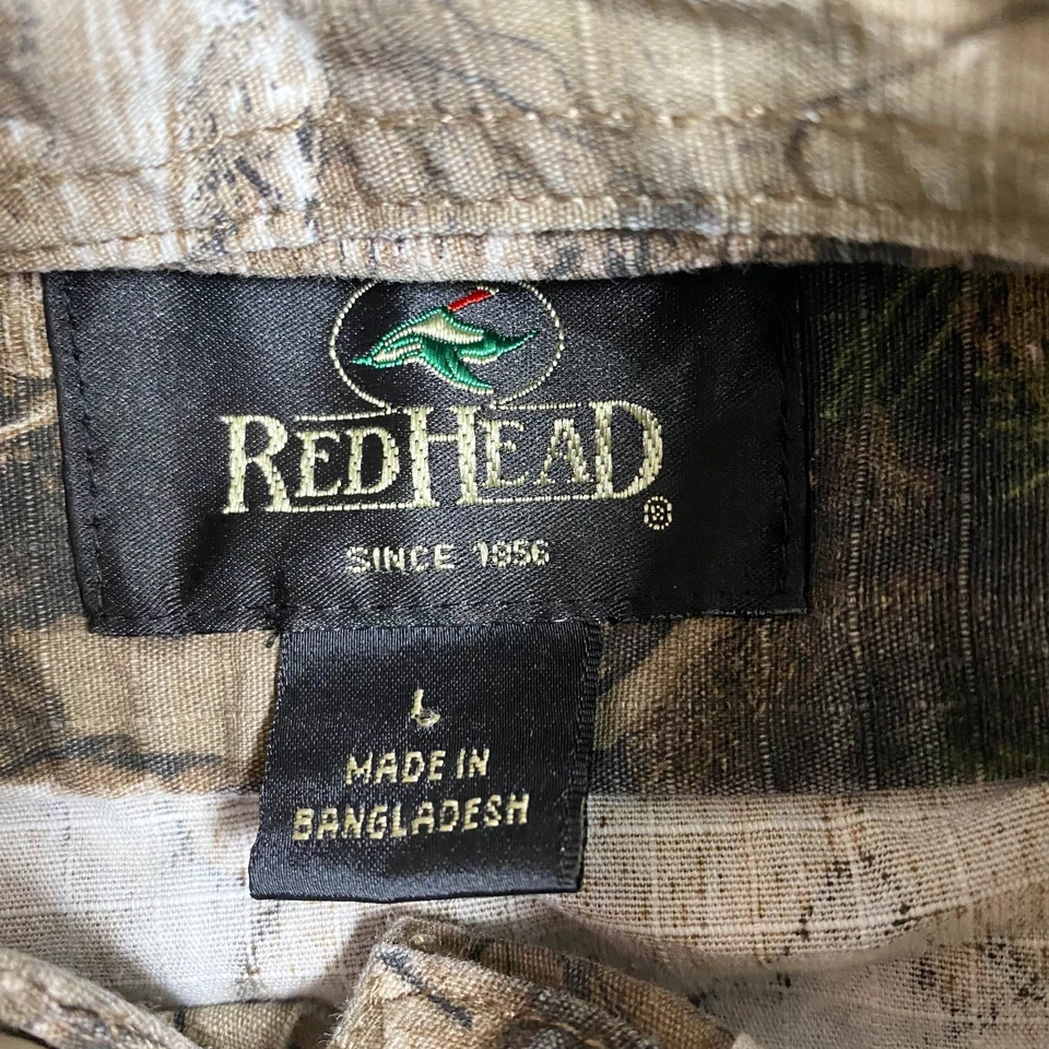 Redhead Shirt Large LS Autumn Leaves Antlers Trees Camouflaged - Image 4 of 4