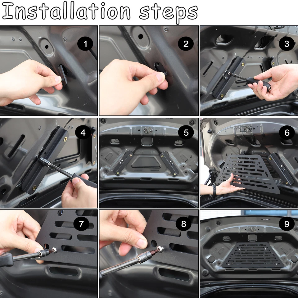 Cubierta de carga de panel Molle de almacenamiento de portón trasero de aluminio para Mazda MX-5 Miata 16-23 US Foto 3 de 4