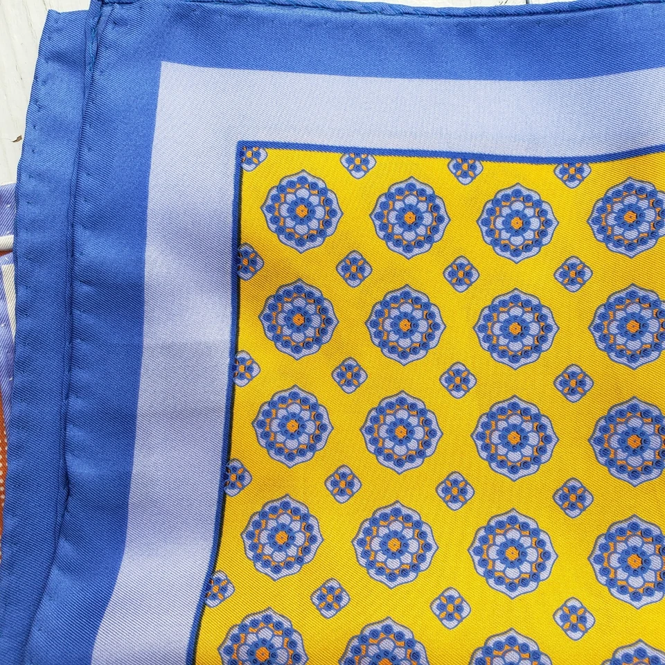 Nuevo Pañuelo Ted Baker London Para Hombre Tejido Estampado 13" 100% Seda NUEVO Foto 4 de 4