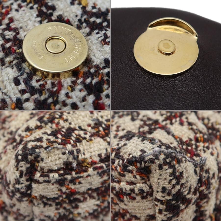 Borsa a tracolla piccola Saint Laurent Paris Lulu Puffer 577476 pelle tweed GIAPPONE