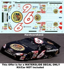 NASCAR DECAL # 6 JR's GARAGE  ROUSHRACING.COM 2001 BUD SHOOT-OUT M MARTIN 1/24