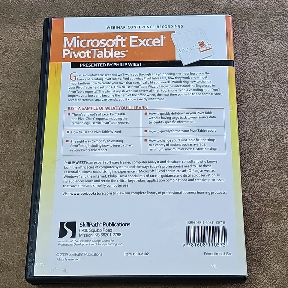 Excel PivotTables Training CD ROM SkillPath Philip Wiest Business Tutorial Cours - Image 4 of 4