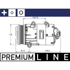 1x Kompressor, Klimaanlage MAHLE ACP 1331 000P passend für FORD
