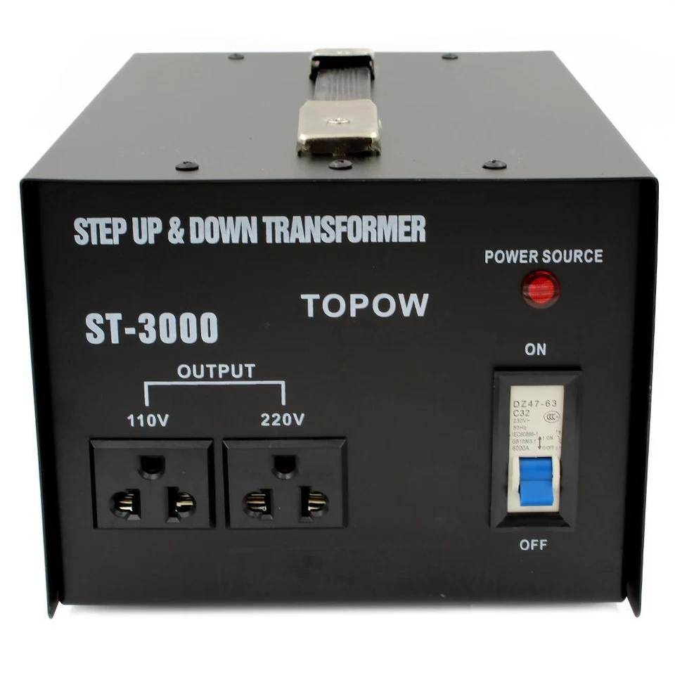 3000 Watt Step Up and Down Electrical Power Voltage Converter Transformer  - Image 2 of 4