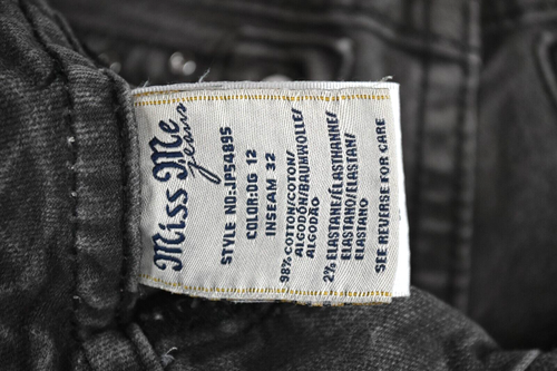 Miss Me Western Skinny Jeans Charcoal Grey Stretch Denim Low Rise Womens Size 31 - Picture 9 of 24