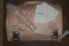   Luxury Clutch Caraa Baby Nylon Vegan Diaper Bag Kit BLUSH  Gold Hardware NWT