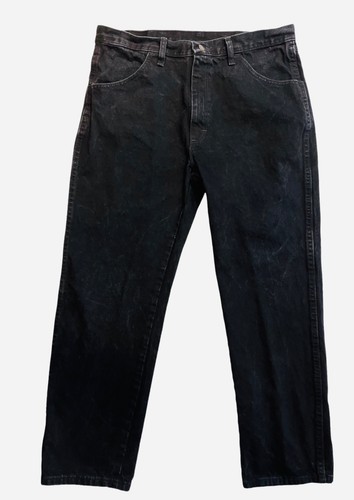 RUSTLER ~ Men's Black Denim Jeans 36 x 