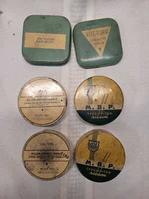 Misc Tins Boxes: Arrow Scotch Band-Aid MBH,M.B.P & Rite-Form Typewriter CHOICE