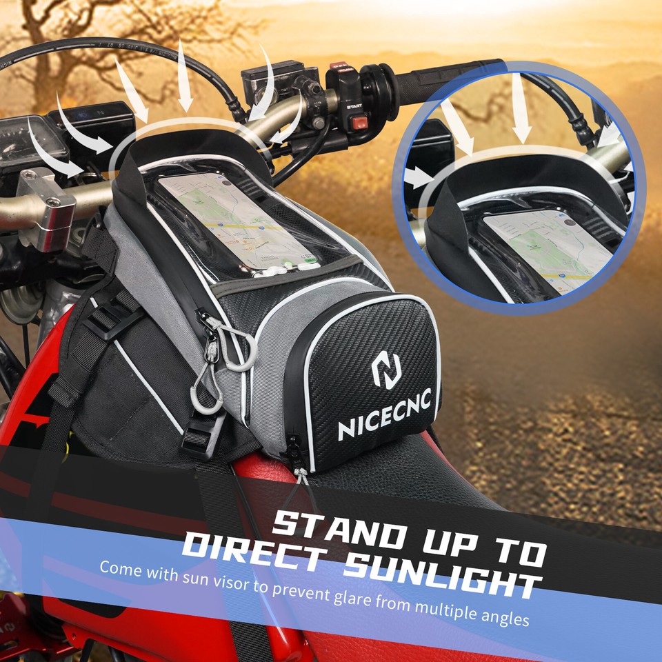 Motorcycle Tank Bag Waterproof Luggage Phone Storage