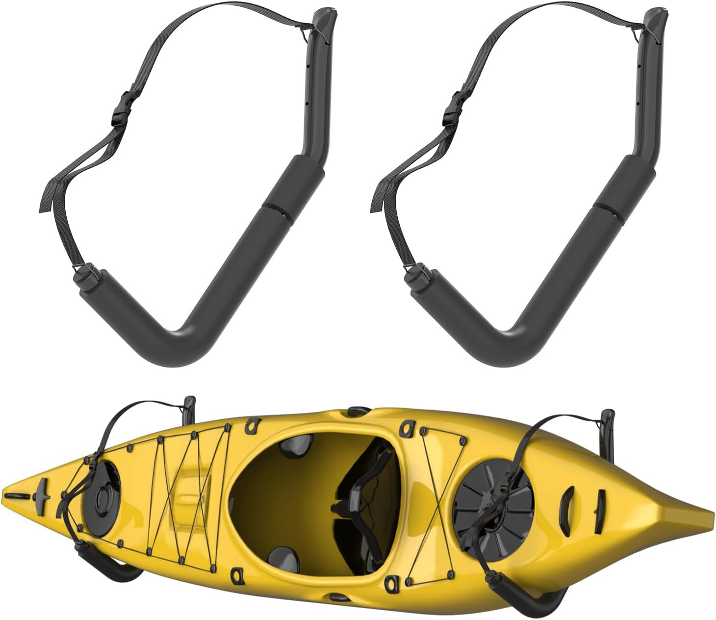 Kayak Storage Racks, Heavy Duty Garage Hangers, Jumbo Wall Hooks for Canoe, L...