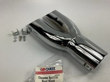 Carquest 82401 Chrome Dual 12 Exhaust Pipe Splitter Tip For 2-2-14 Pipe