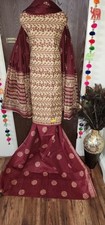 Cotton 3 Peice open fabric Salwar Kameez Dupata set Unstitched bollywood dress