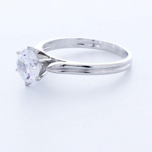 1.5CT Lab-Created Diamond D/VVS1 Round Cut 14K Gold Prong Classic Solitaire Ring - Picture 2 of 3
