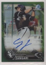 2016 Bowman Chrome Prospects Green Refractor 95/99 Corey Zangari Auto w3h