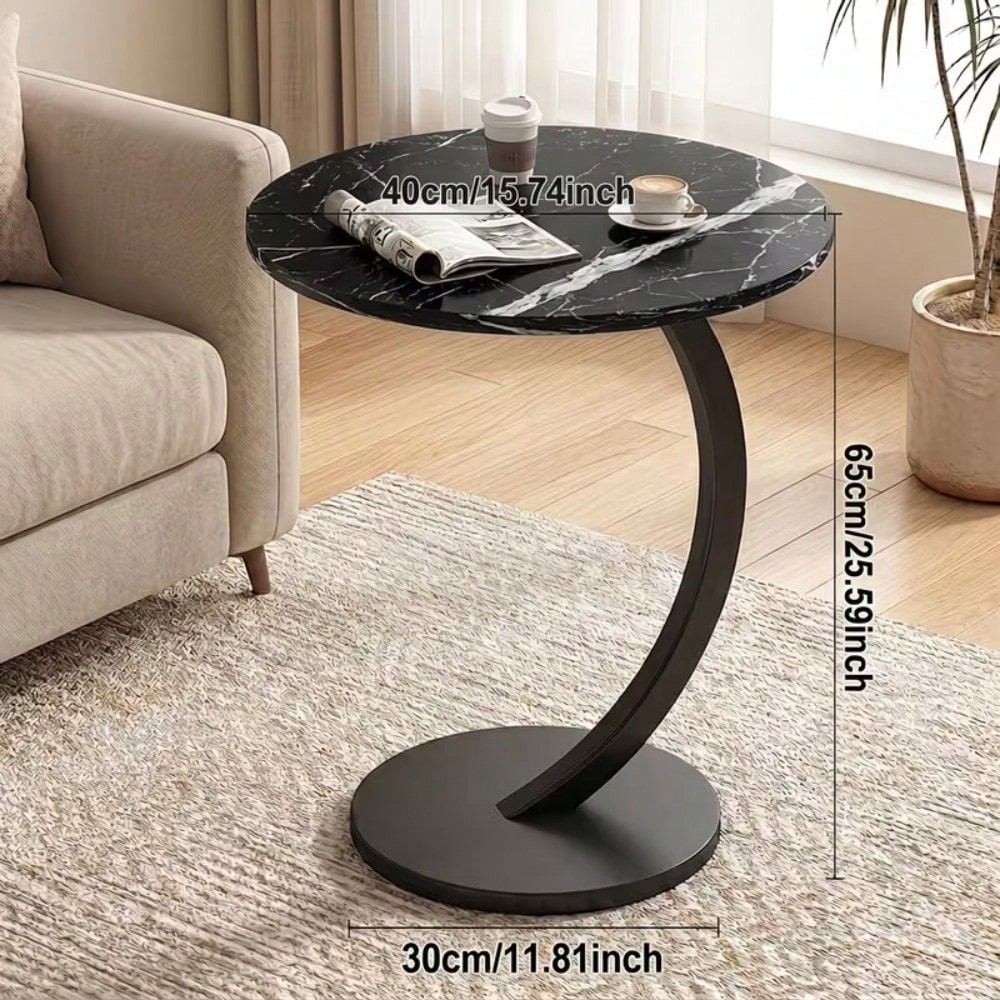 Sofa Side Table Modern Lightweight Metal Round End Table Bedside Snack Table