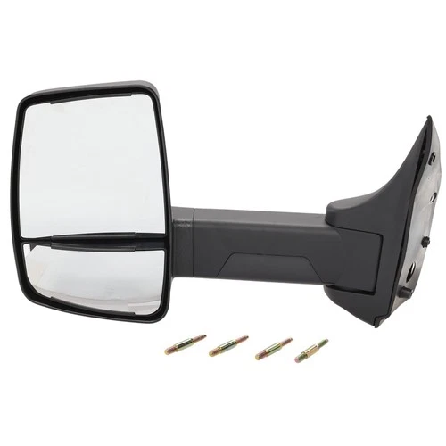 Mirror LH For 1992-98 Ford E-350 Econoline Manual Glass Adjust with 4-Bolt Mount